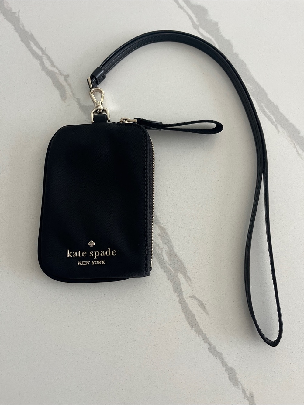 Kate Spade Black Zip Wristlet with Detachable Strap